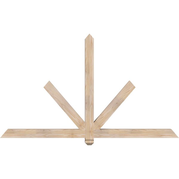 Ekena Millwork Kennewick Smooth Timber Gable Bracket, Douglas Fir, 72"W x 42"H x 3 1/2"D x 3 1/2"F, 14/12 Pitch GBW072X42X0404KEN00SDF - main